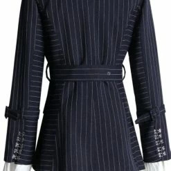 Jessica Bara Ellie Stripe Blazer With Pleated Hem