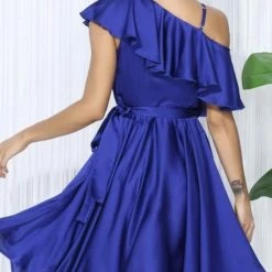 Jessica Bara June Silky V-Neck Wrap Dress Dresses