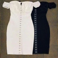 Dresses Jessica Bara Lilliana Off Shoulder Midi Dress