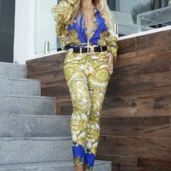 Cioccolato Eliya Blouse And Pant Two Piece Set Tops