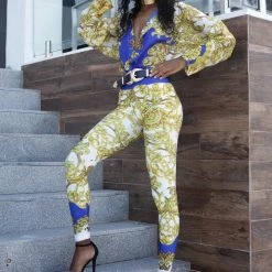 Cioccolato Eliya Blouse And Pant Two Piece Set Tops