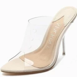 Jessica Bara Carrson Clear Nude Heels