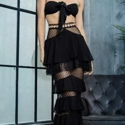 Jessica Bara Paityn Two Piece Ruffle Set Tika Camaj