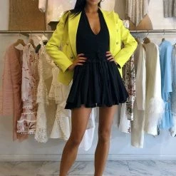 Jessica Bara Claire Ruffle Chiffon Mini Skort Influencer Style