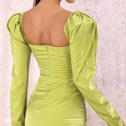 Jessica Bara Holly Puff Long Sleeve Mini Dress Influencer Style