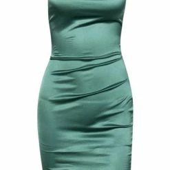Jessica Bara Annika Satin Open Back Midi Dress