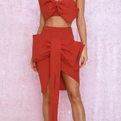 Birthday Suit Jessica Bara Gloria Bow Detail Two Piece Set