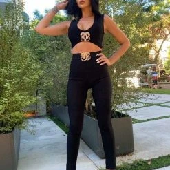 Jessica Bara Charlee Two Piece Bandage Set Influencer Style