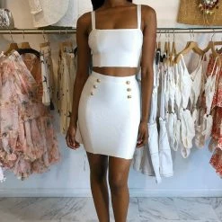 Tops Jessica Bara Peyton Two Piece Bandage Set