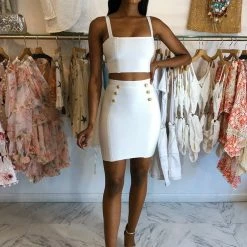 Tops Jessica Bara Peyton Two Piece Bandage Set