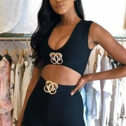 Jessica Bara Charlee Two Piece Bandage Set Influencer Style