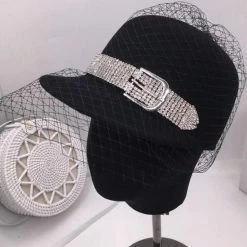 Stylist Picks Jessica Bara Charlie Rhinestone Belt Fishnet Hat