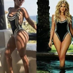 Influencer Style Jessica Bara Valerie Rhinestone Embellished Bodysuit