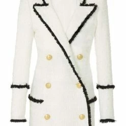 Best Sellers Jessica Bara Ariel Black And White Tweed Blazer