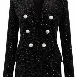 Jessica Bara Elena Galaxy Velevt Blazer