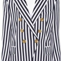 Reve Doll Essentials Jessica Bara Judith Striped Button Blazer
