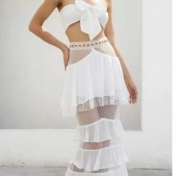 Jessica Bara Paityn Two Piece Ruffle Set Tika Camaj