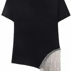 Jessica Bara Jena Diamond Tassel Short Sleeve Top Birthday Suit
