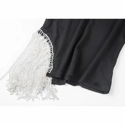 Jessica Bara Jena Diamond Tassel Short Sleeve Top Birthday Suit