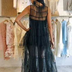 Influencer Style Jessica Bara Kendra High Low Tulle Maxi Dress