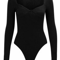 Reve Doll Essentials Jessica Bara Riley Long Sleeve V Neck Bodysuit