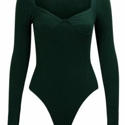 Reve Doll Essentials Jessica Bara Riley Long Sleeve V Neck Bodysuit