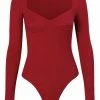 Reve Doll Essentials Jessica Bara Riley Long Sleeve V Neck Bodysuit
