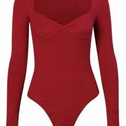 Reve Doll Essentials Jessica Bara Riley Long Sleeve V Neck Bodysuit