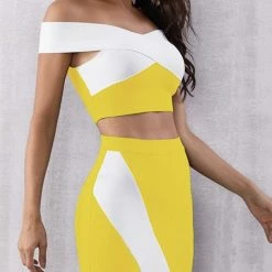Jessica Bara Emma Two Piece Bandage Set Tops