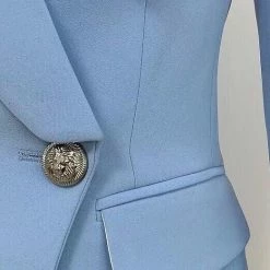 Reve Doll Essentials Jessica Bara Donatella Silver Button Blazer