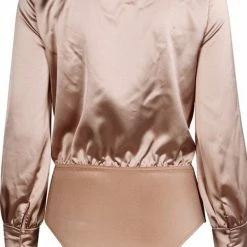 Jessica Bara Brooke Long Sleeve V-Neck Bodysuit Kelsey Adams