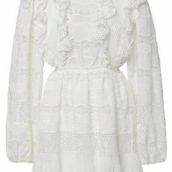 Summer Lovin' Jessica Bara Cynthia Long Sleeve Lace Mini Dress