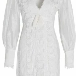 Jessica Bara Monique Embroidery Long Sleeve Mini Dress Summer Lovin'