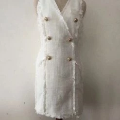 Jessica Bara May Sleeveless Tweed Mini Dress The 9-5 Shop