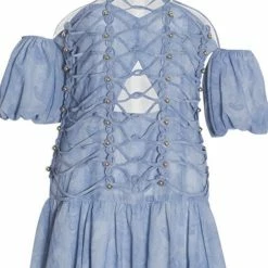 Jessica Bara Bona Puff Sleeve Halter Mini Dress Summer Lovin'