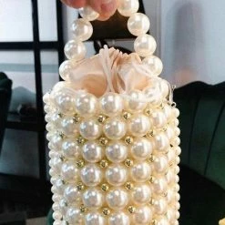 Jessica Bara Penelope Pearl Crossbody Bucket Bag The Event Shop