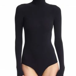 Influencer Style Commando Ballet Turtleneck Bodysuit Thong