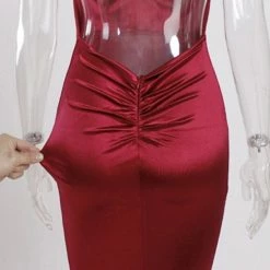 Jessica Bara Norah V Neck Bodycon Open Back Gown