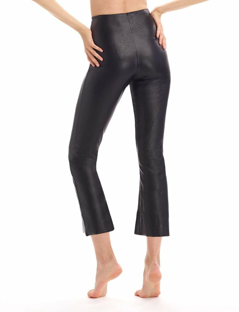 Reve Doll Essentials Commando Faux Leather Crop Flare Legging With Perfect Control