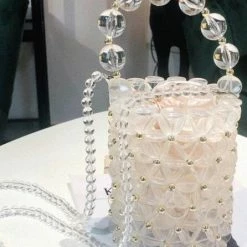 Jessica Bara Penelope Pearl Crossbody Bucket Bag The Event Shop