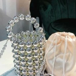 Jessica Bara Penelope Pearl Crossbody Bucket Bag The Event Shop