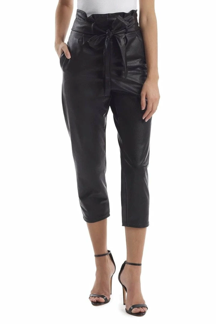 Reve Doll Essentials Commando Faux Leather Paperbag Pants