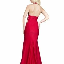Atria High Neck Backless Bodycon Gown