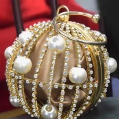 The Event Shop Jessica Bara Alexa Pearl Round Clutch