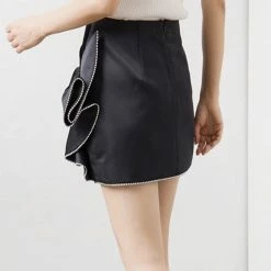 Jessica Bara Salome High Waisted Bow Mini Skirt Birthday Suit