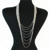 The Event Shop Jessica Bara Meghan Rhinestone 8 Line Back Drop Necklace