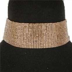 Jessica Bara The Event Shop Kyra Rhinestone 18 Lines Choker Necklace