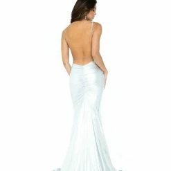 Atria Backless Backless Metallic Gown The Event Shop