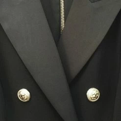 Jessica Bara Dora Gold Button Blazer Dress Reve Doll Essentials