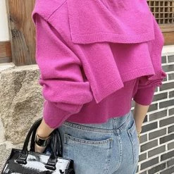 Reve Doll Essentials Jessica Bara Kimberly Sweater With Shawl Collar